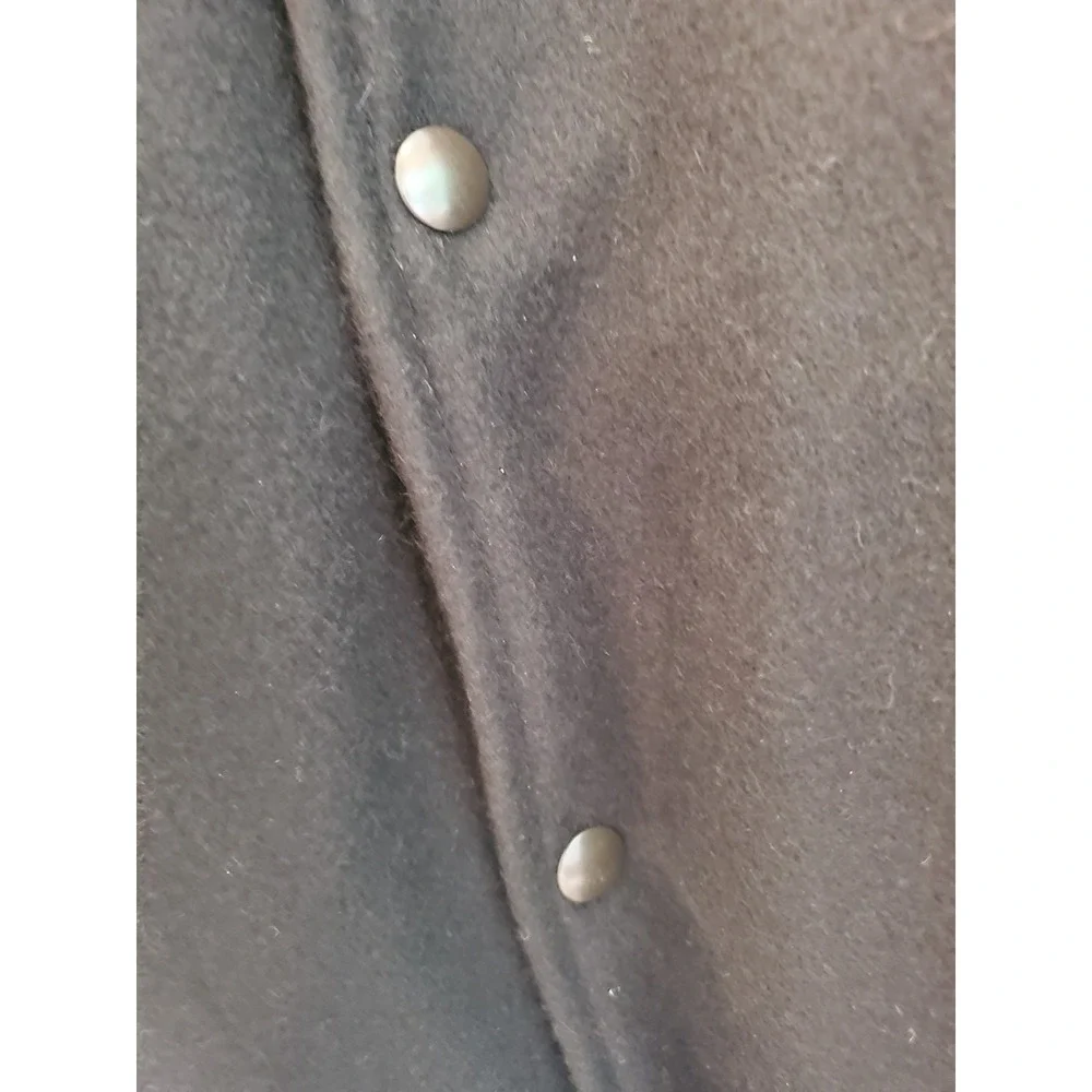 VTG Union Line Made In USA Wool Leather Varsity Jacket XL Tall Americraft Black